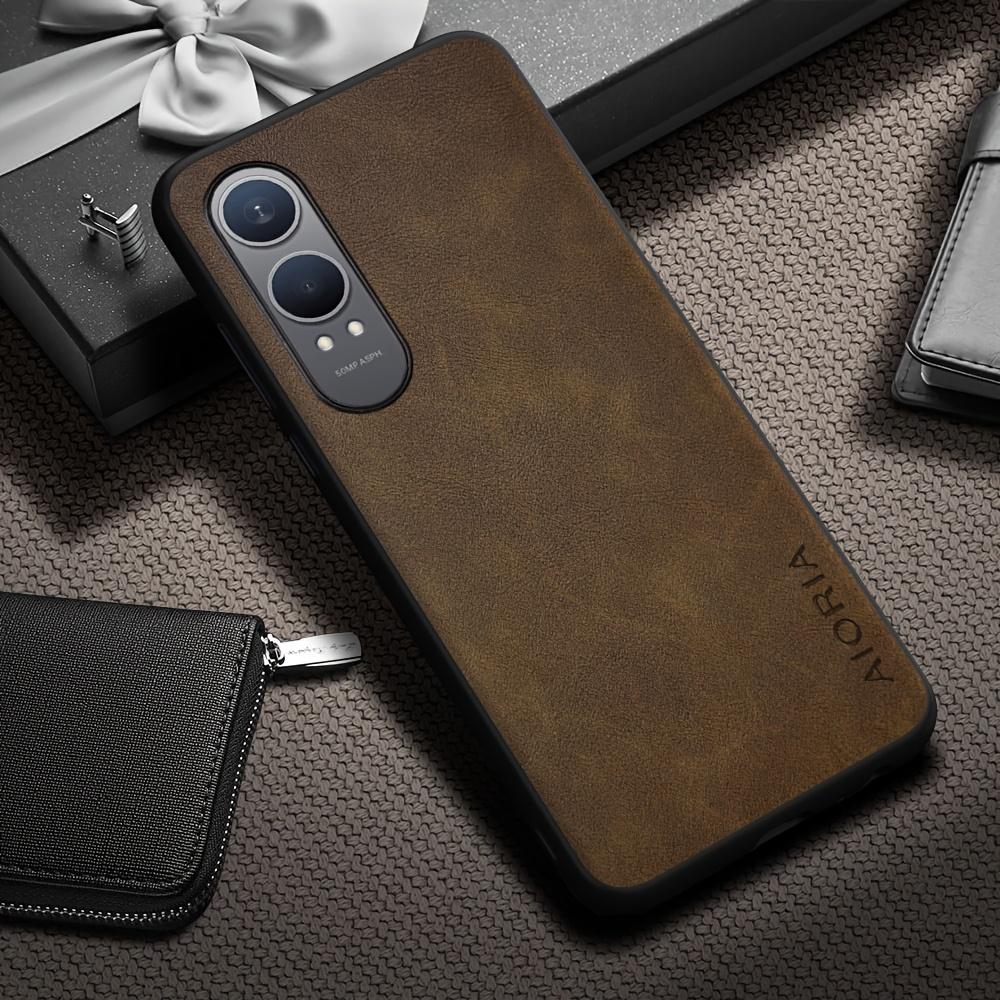 Phone Case - Luxury Retro Faux Leather Phone Case for Oneplus Nord CE CE5 CE4 CE3 CE2 Lite 5G N30 Matte Soft Bumper Hard Back Cover  Case