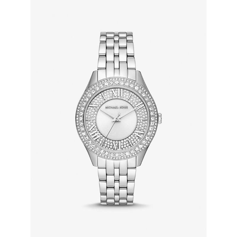 Часы Michael Kors Harlowe с паве, серебристый тон, MK4708 серебряный