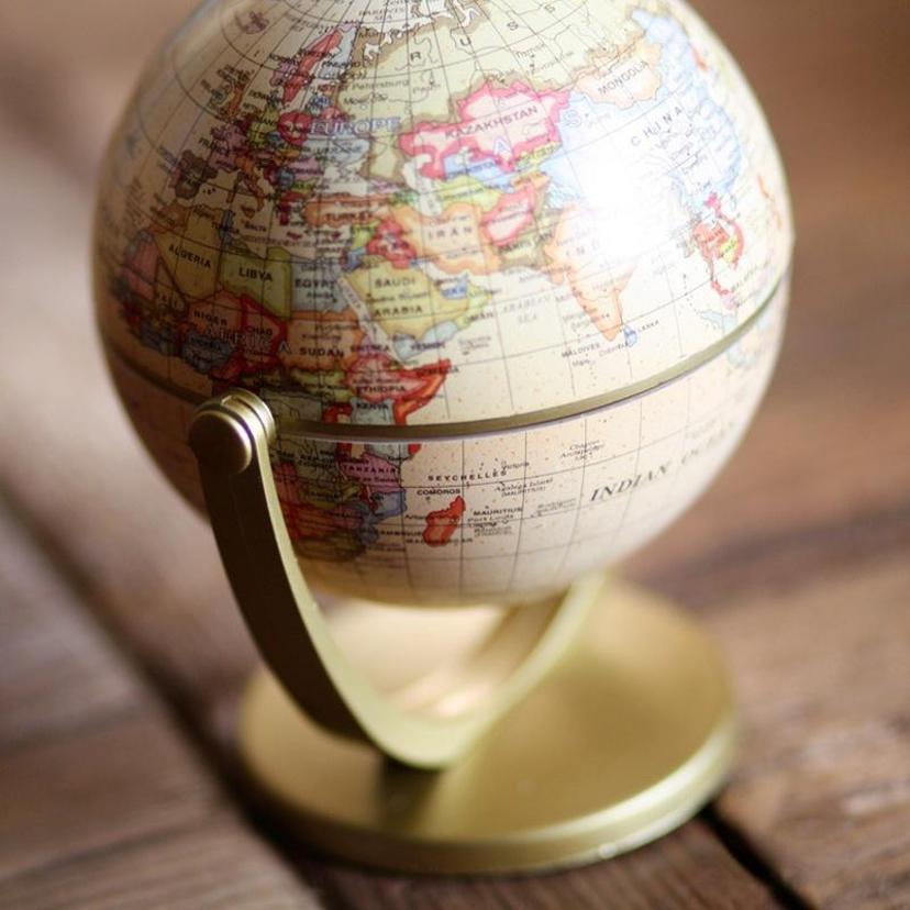 Englische Version Globus Ornament Rotierender Weltglobus Schreibtischornamente Geographie Lehrmittel Schulbürobedarf