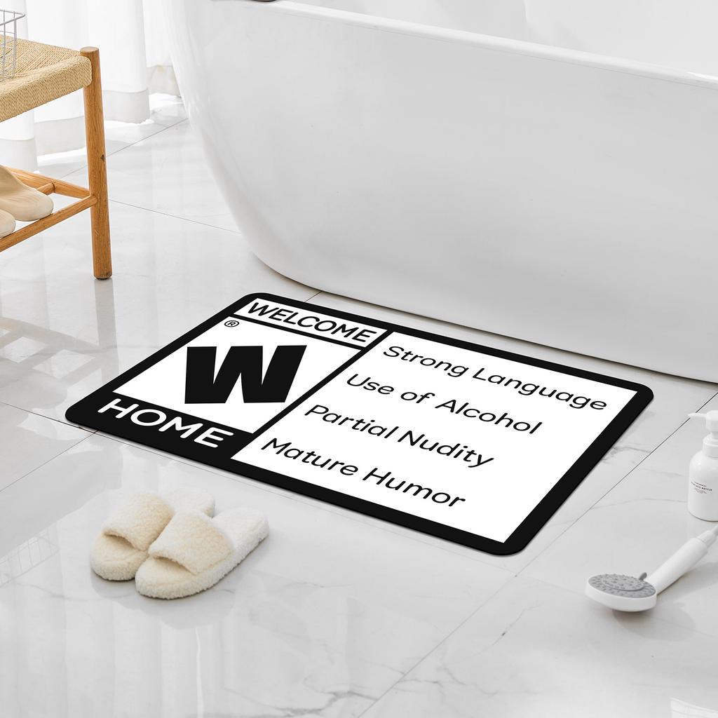 Interesting Phrase Door Mat Is Non Slip Machine Washable Suitable Both Indoor Outdoor Entrances Floor Mat Is Suitable Living