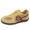 Damen Sommer Retro Mesh Casual Atmungsaktive Kleine Weiße Schuhe mit Dicker Sohle Weichsohle 2025 Neue Deutsche Trainingsschuhe Weiches Leder Sportschuhe