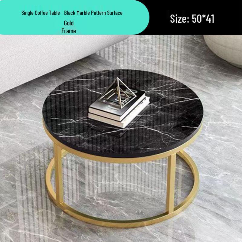 Round Light Luxury Coffee Table for Small Living Spaces