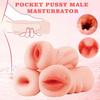 Pocket Pussy for Men Realistic Male Masturbation Toys, Hands Free Sex Dolls Male Masturbation Toys for Female Male Couples