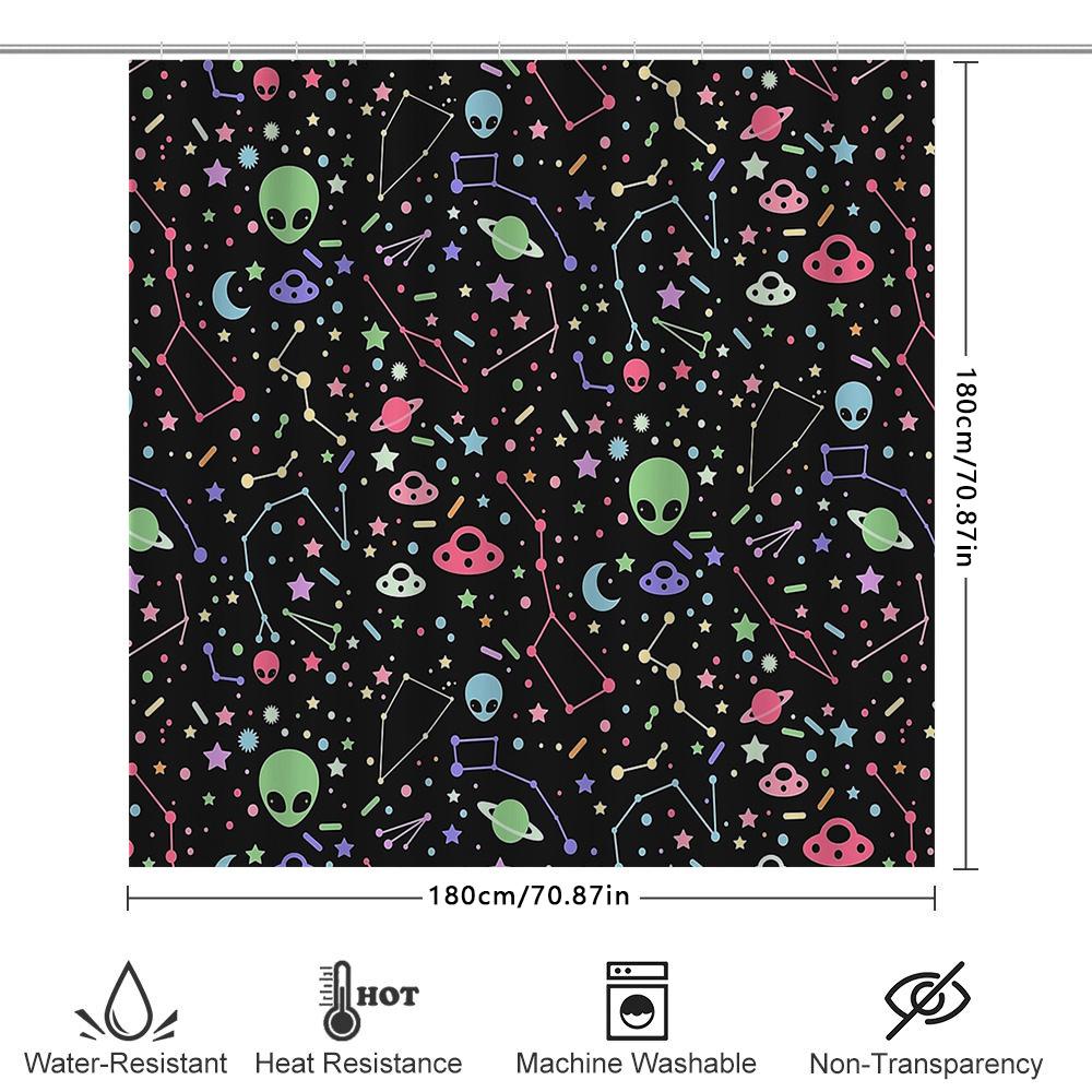 Galaxie Duschvorhang Weltraum Universum Sternenhimmel Himmlische Dekoration Badezimmer Set Modernes Abstraktes Muster Hintergrund