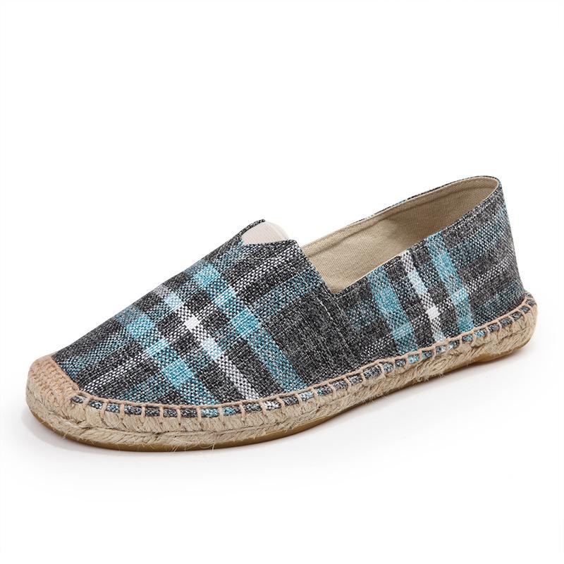 Scarpe da Uomo e da Donna in Tela e Lino Resistenti all'Usura: Scarpe da passeggio slip-on traspiranti, fatte a mano, casual