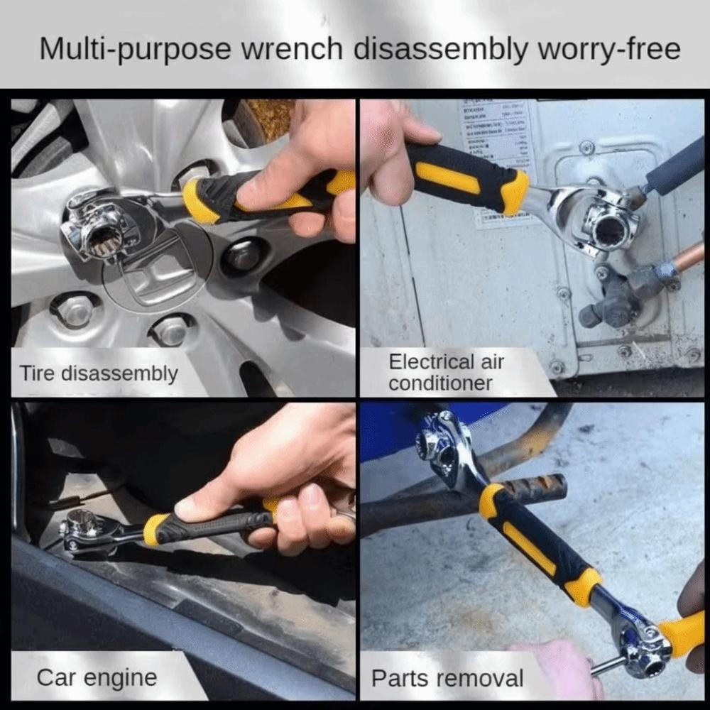 360° Rotating Universal Ratchet Hand Tools Rotation Socket 52-in-1 Socket  Wrench  Automotive Use
