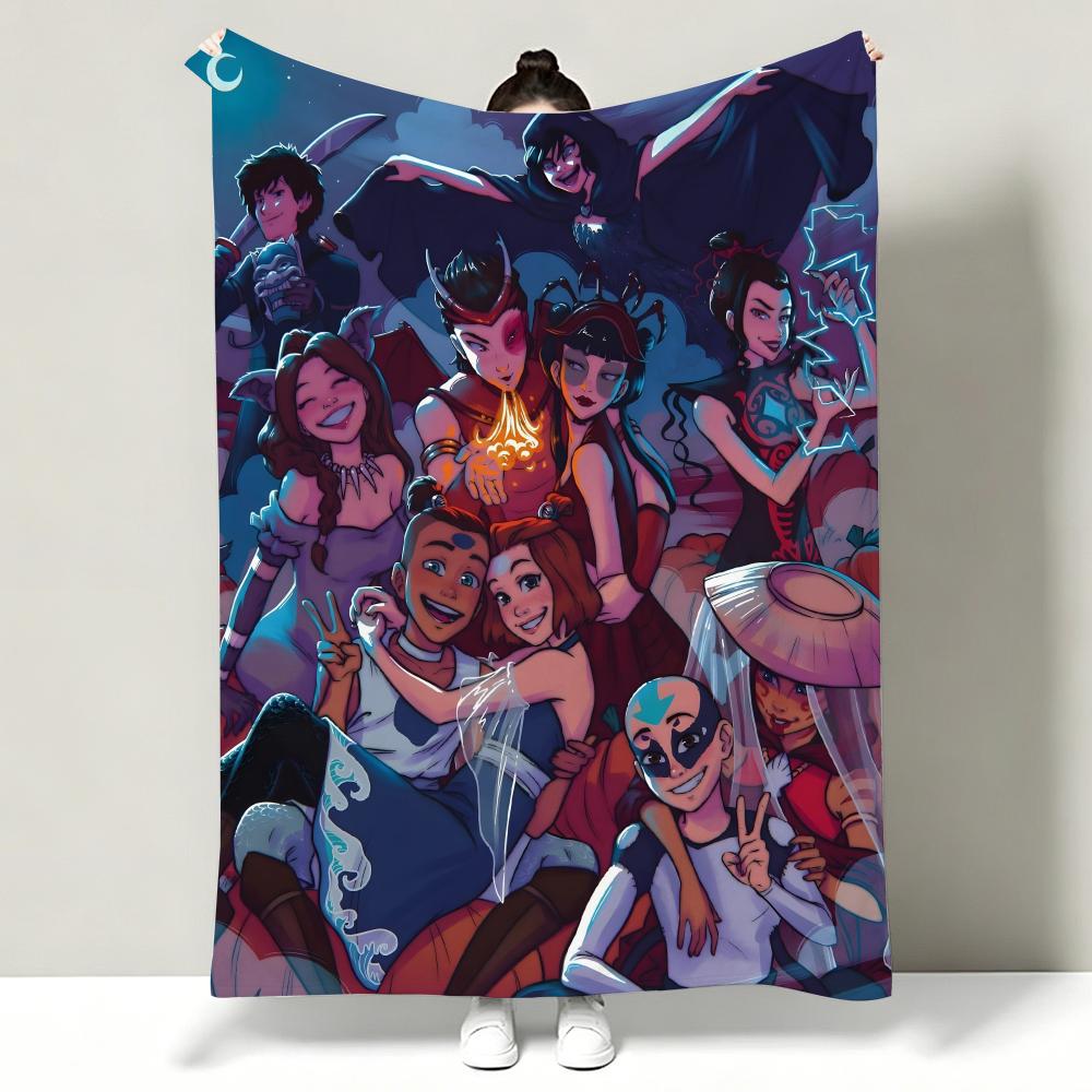 Anime A-Avatar T-The L-Last A-Airbender Throw Soft Warm Flannel Throw Blanket, Multi-use for Sofa Bed Office Nap