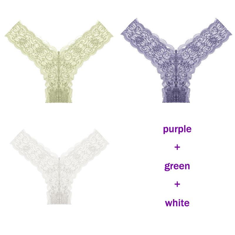 CINOON 3 Teile/los frauen höschen Transparent Low-Taille Unterhose Aushöhlen Tanga Weibliche Nahtlose G-String Sexy Unterwäsche Spitze Dessous panty