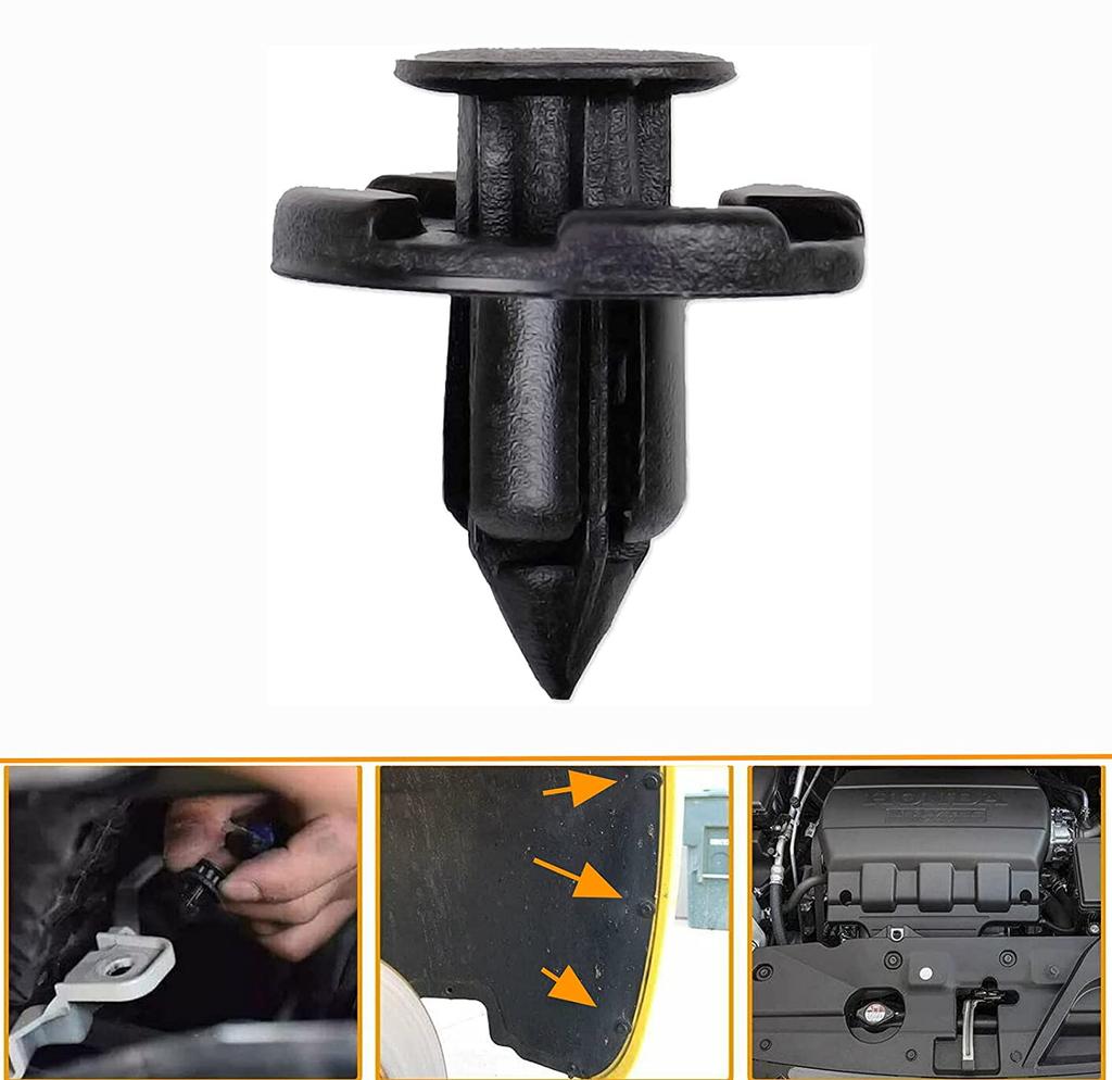 30 Pcs 8mm Car Plastic Rivets Fastener Bumper Fender Push Clips for Nissan