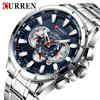 CURREN Mode Homme Montre-Bracelet Étanche Chronographe Montre Homme Militaire Marque Supérieure Luxe Acier Inoxydable Sportive Horloge Mâle 8363