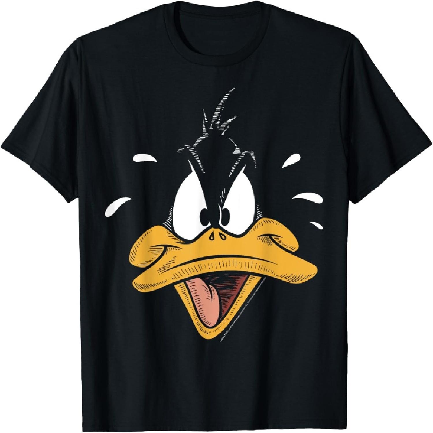 Футболка с большим нарисованным лицом Даффи Дака из Looney Tunes S разноцветный