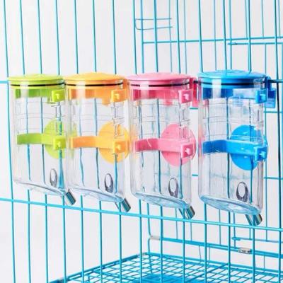 Auslaufsicherer Tierwasserspender 350/500ML Hängende Trinkflasche für Haustiere Für Katzen Kaninchen