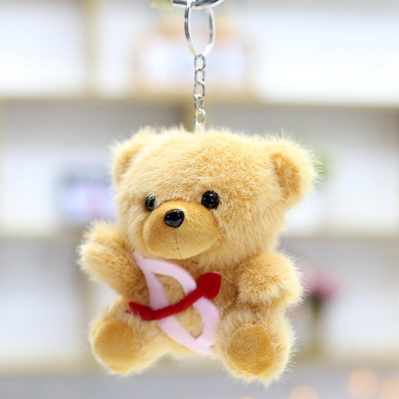 New Bear Doll Doll Plush Pendant Cute Couple Bag Keychain Hanging Decoration Children Comfort Toys