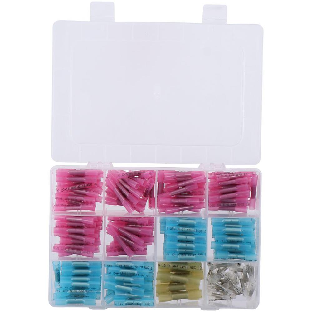 

270Pcs Insulated Wire Connector Kit 26-10 AWG Butt Terminals Electrical Crimp Connectors Automotive