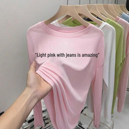 Plus Size Women's Wine Red V-Neck Long Sleeve Base Layer Top - Chic Slimming Autumn Innerwear
