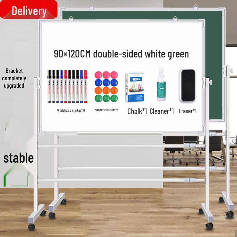 Mobile Magnetic Double-Sided Whiteboard Stand for Home, Office, or Training - Small Size