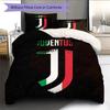 Juventus F.C Muster Bettwäsche Bettdecken-Set Heimdekoration Geschenk (1 Bettbezug + 2 Kissenbezüge (ohne Füllung))