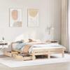 VidaXL Bed Frames Without Mattress 150x200 Cm Solid Pine Wood, Slatted Base, Double Bed Frame, Solid Wood Bed Frame, 3309035
