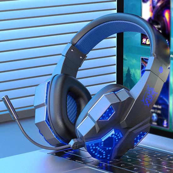Cooles Aussehen Stereo-Gaming-Headset Noise Cancelling Over-Ear-Kopfhörer mit Mikrofon LED-Licht Surround Bluetooth-kompatibel 5.1 Kopfhörer