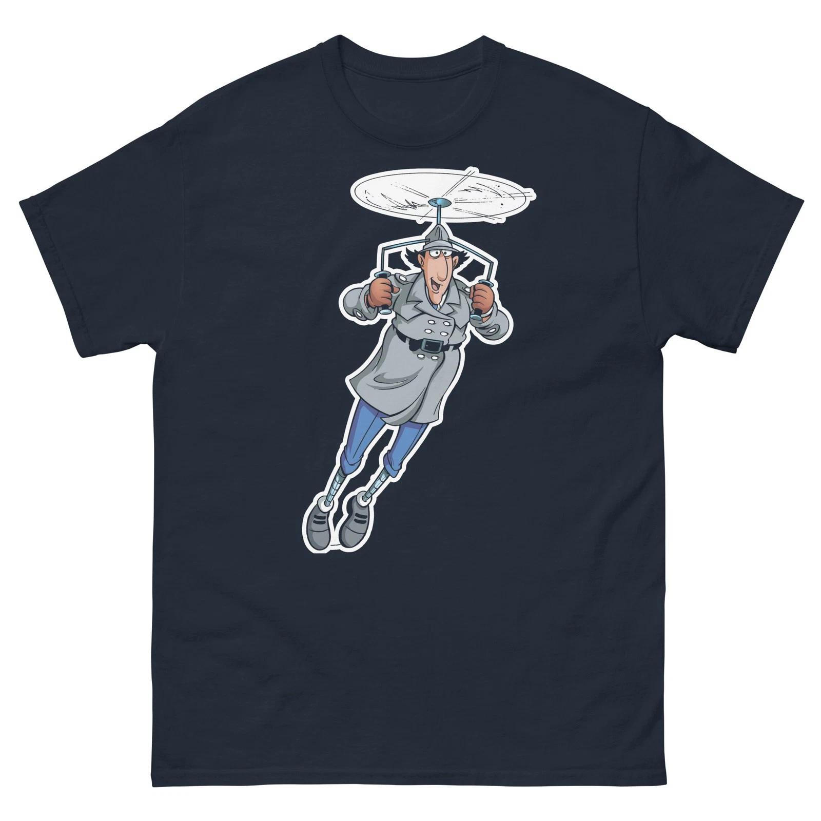 Inspector Gadget Navy Blue Graphic T Shirt Unisex classic tee M