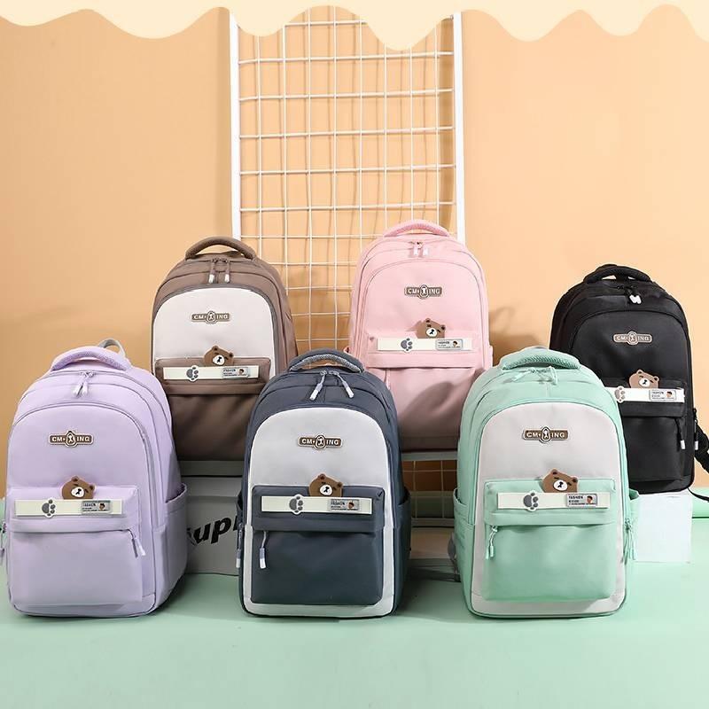 New Style Student Backpack For 3-6 Grade Primary School Kids Cartoon Bag With Large Capacity