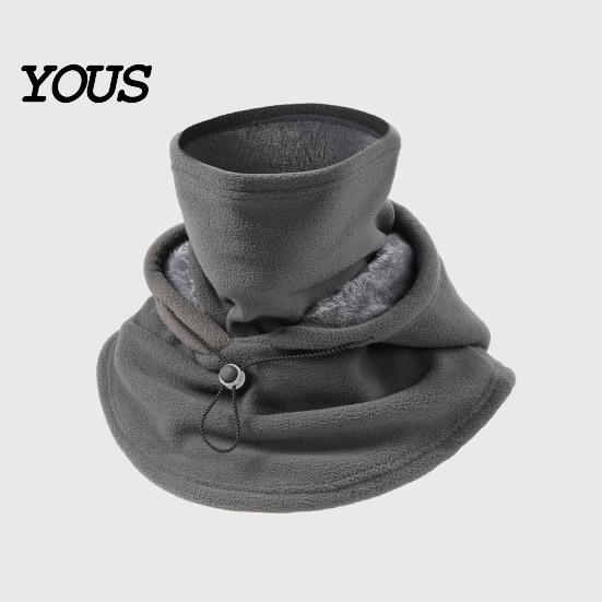 Unisex Thermal Gear Flannel Balaclava with Drawstring, Warm Ski Mask Hat, Fleece Lined Windproof Winter Face Neck Warmer for Outdoor Cycling