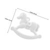 1Pcs Rocking Horse Cake Ornament White Baking Decoration Home Crafts Decorative Dessert Decor Cake Ornaments Horse Ornaments