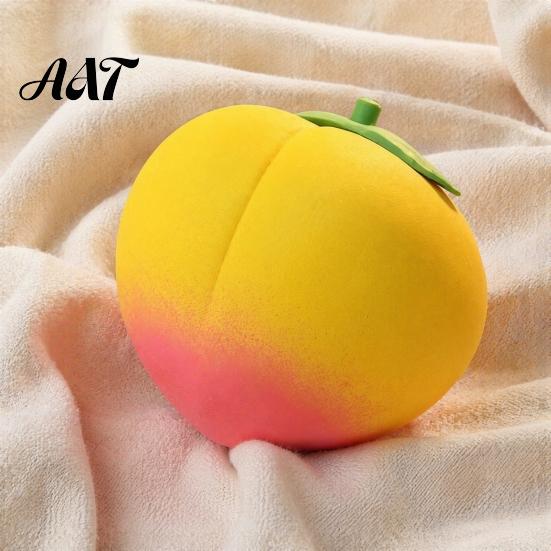 Portable Stress Reliever Giant Peach Relief Toy, Realistic Large Squeeze Simulated Fruit Sensory Toy Desk for Adults & Kids