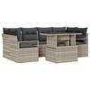 Set de Canapé de Jardin vidaXL 7 Pièces avec Coussins en Rattan Clair, Canapé de Jardin 2 Places vidaXL avec Rangement 3357495