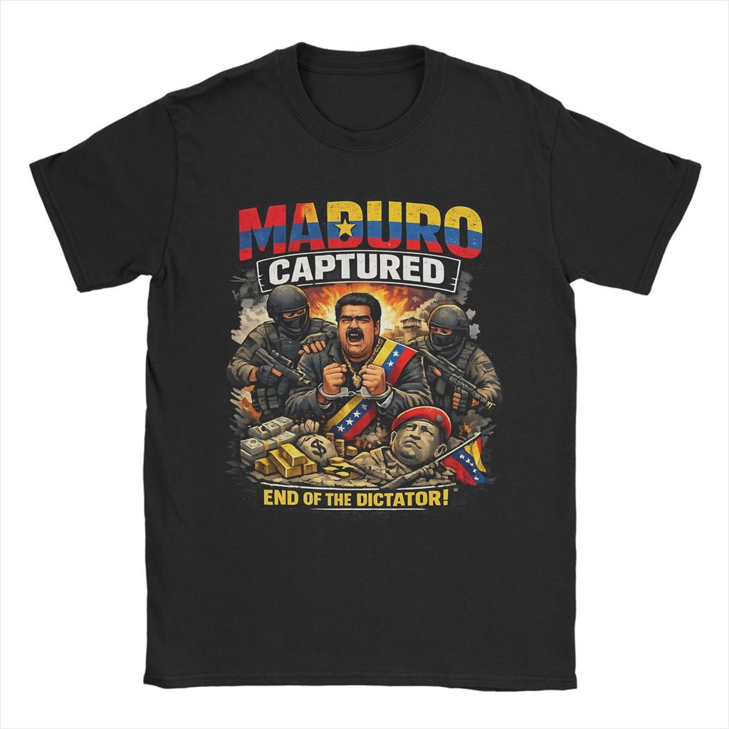 New Unisex s and Women s Tshirt Nicolas Maduro Captures Venezuela 2026 Summer Fashion Unisex s Women s Tshirt Y2K Cotton