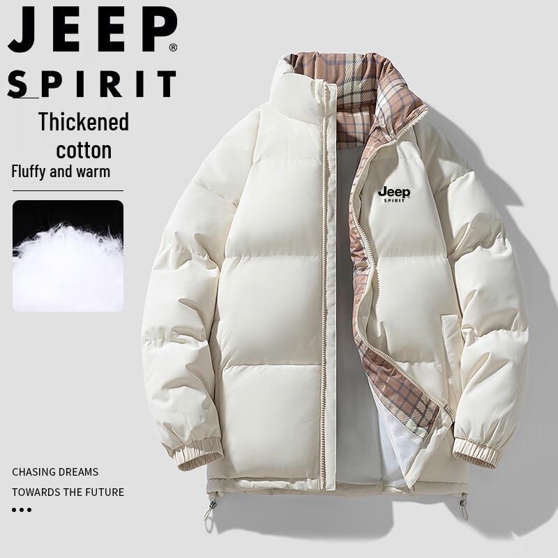 JEEP SPIRIT Men's Autumn/Winter Stand Collar Padded Jacket