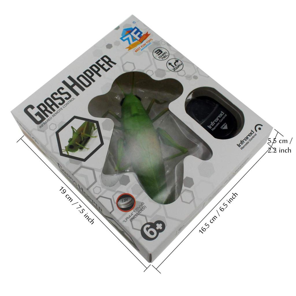 Tipmant RC Grasshopper Remote Control Animal Toy Simulation Electronic Insect Vehicle Kids Birthday Gift