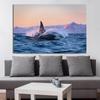 Natural Blue Whale Fish Tail Canvas Painting Wall Art Seascape Animal Killer Whale Posters and Prints for Living Room Home Decor