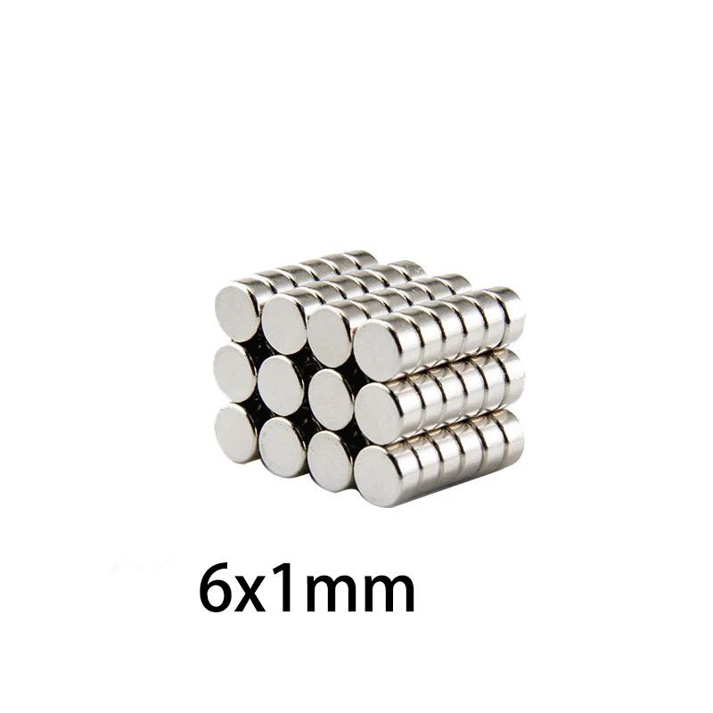 

20/50/100pcs Large Surface Magnets 6mm x 1mm - Thin Disc Magnets for Slime Filters, Whiteboard, Crafts & Hidden DIY Projects
