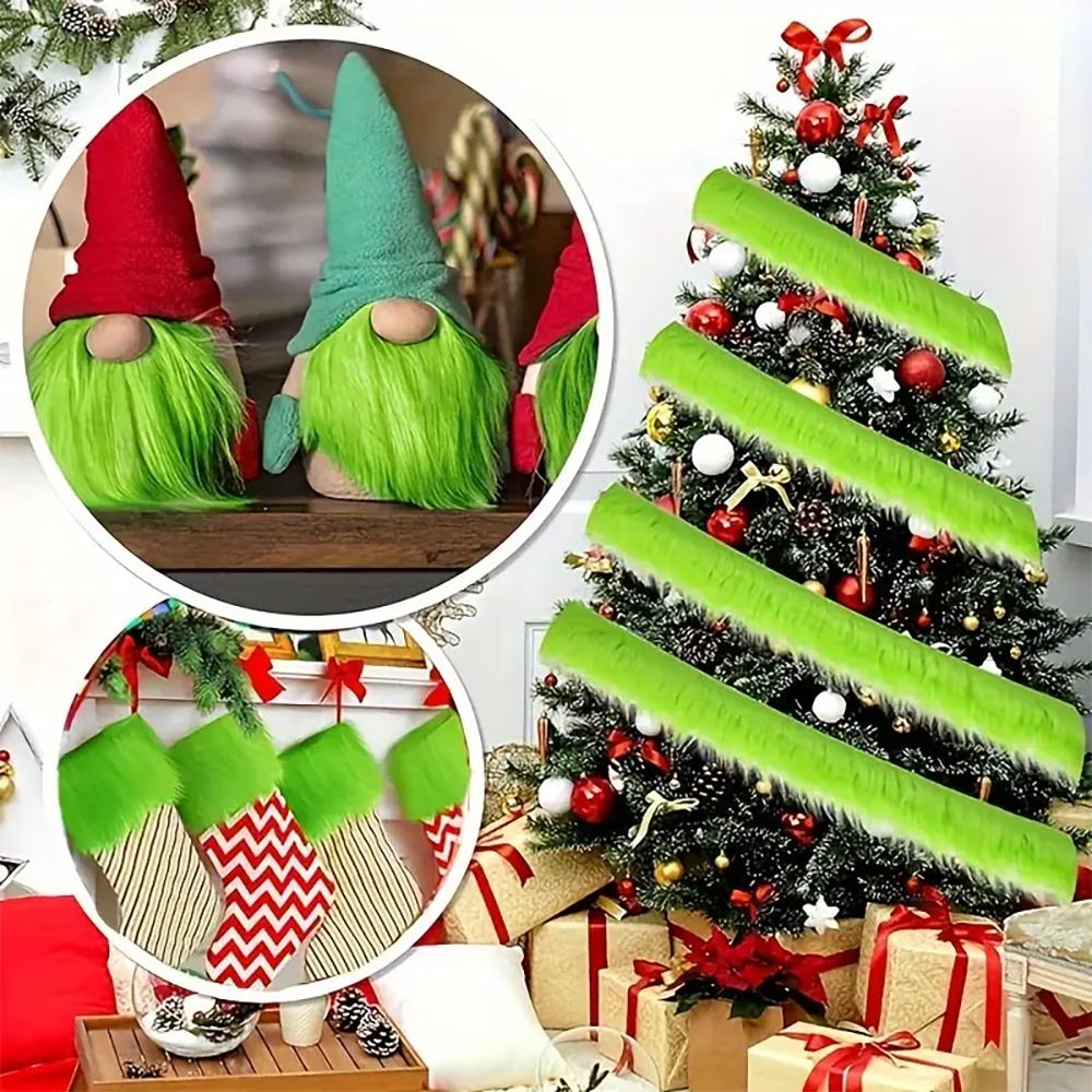 1 buc Kit Pâslă din Material Blană Faux Lavabil pentru DIY Cosplay & Material Ornament Pom de Crăciun, Piele Artificială pentru Artizanat, Cusut