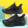 Autumn new couple men's breathable mesh shoes outdoor leisure running travel flying weaving sports women's trend thick sole
