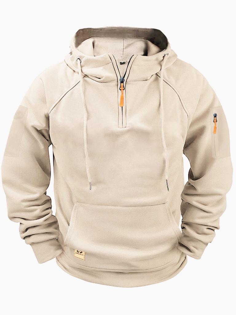 TEMU Men's Winter Multi-Pocket Zipper Hoodie Sweatshirt Jacket