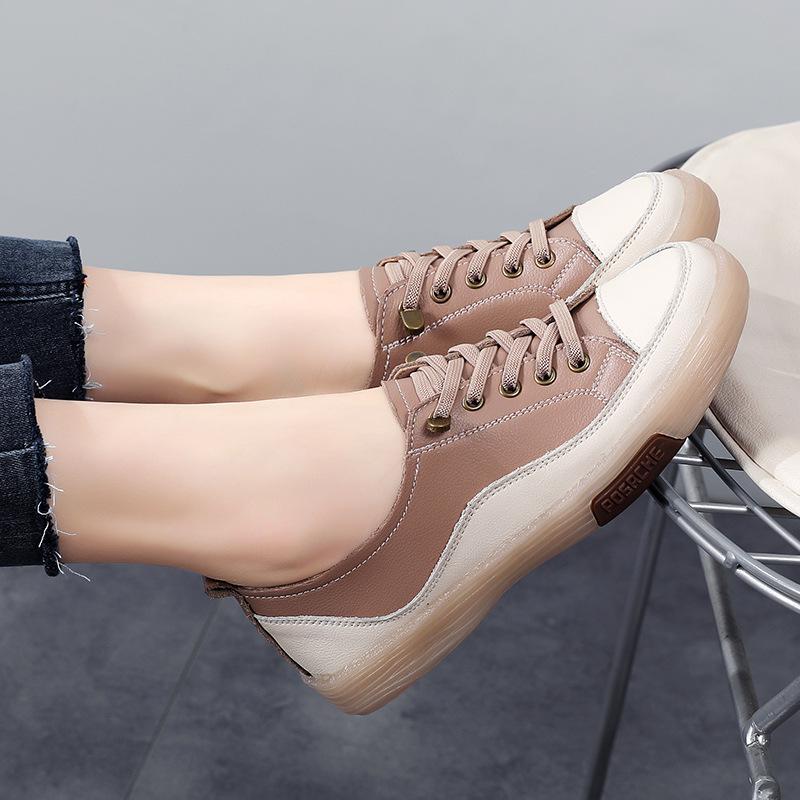 Autumn Korean Style Women's Slip-On Soft Sole Sneakers with Elastic Band for Casual Wear
