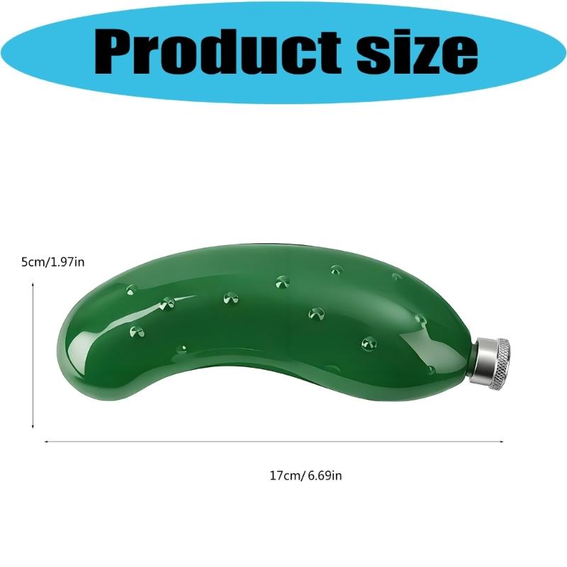 Stainless Steel Cucumber Shaped Hip Flask Whiskeys Bottle Liquor Drinkware For Parties And Gatherings