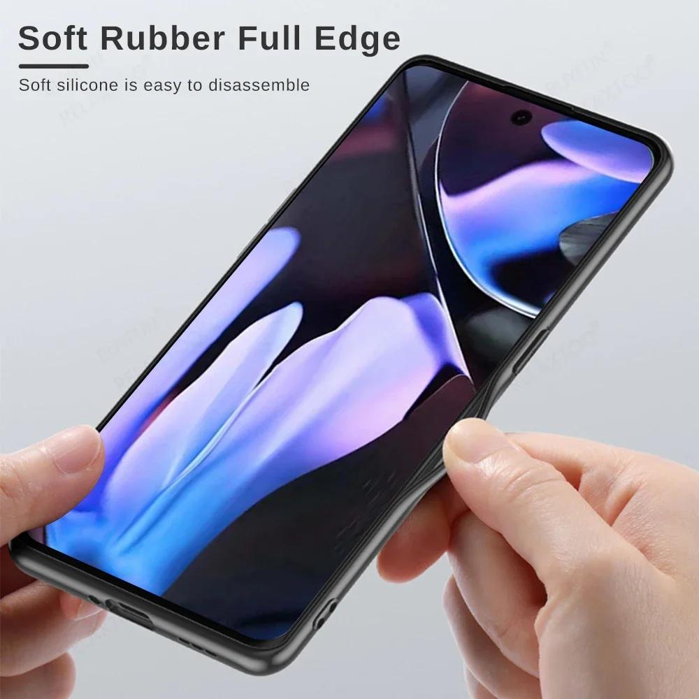 Sheepskin Leather Case for Google Pixel 9 Pro XL 8 8A 7 7A 6 6A Pro 4G 5G Soft Camera Protect Bumper Silicone Phone Cover