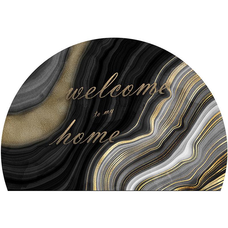 Semi Circular Floor Mat Entrance Door Mat Nordic Minimalist Entrance Carpet Bathroom Anti Slip Mat