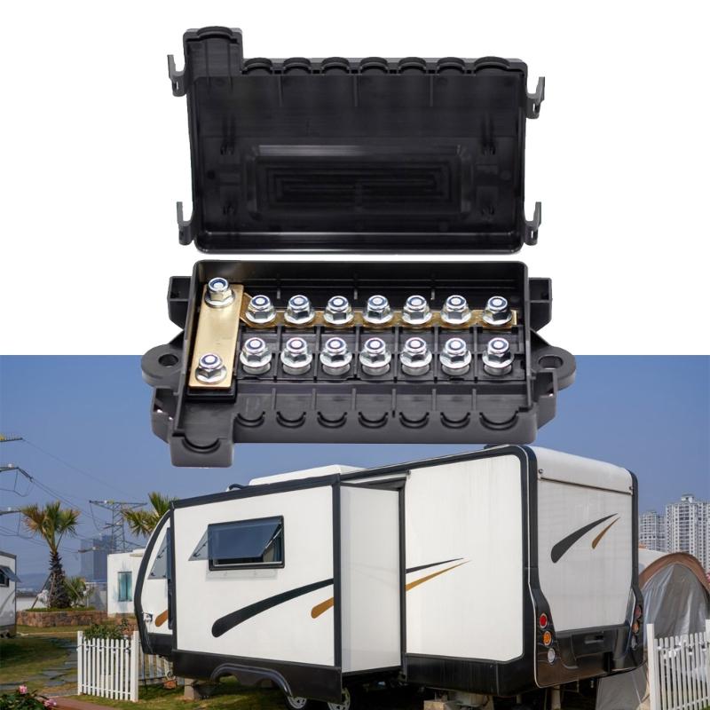 Universal Automotive Fuses Box Heat Dissipation Metal Plastic Construction For Electrical Systems Boat Car Protection