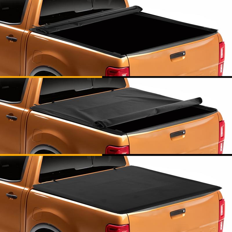 For Ford Ranger 5 Ft Locking Tonneau Cover Multi-Purpose Heavy Duty Tonneau Sleeve IP56 Waterproof for Truck Modified Rear Trunk