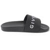 Pristine GIVENCHY Sandals Logo Design Slide Sandals Black Rubber Women 35 Used