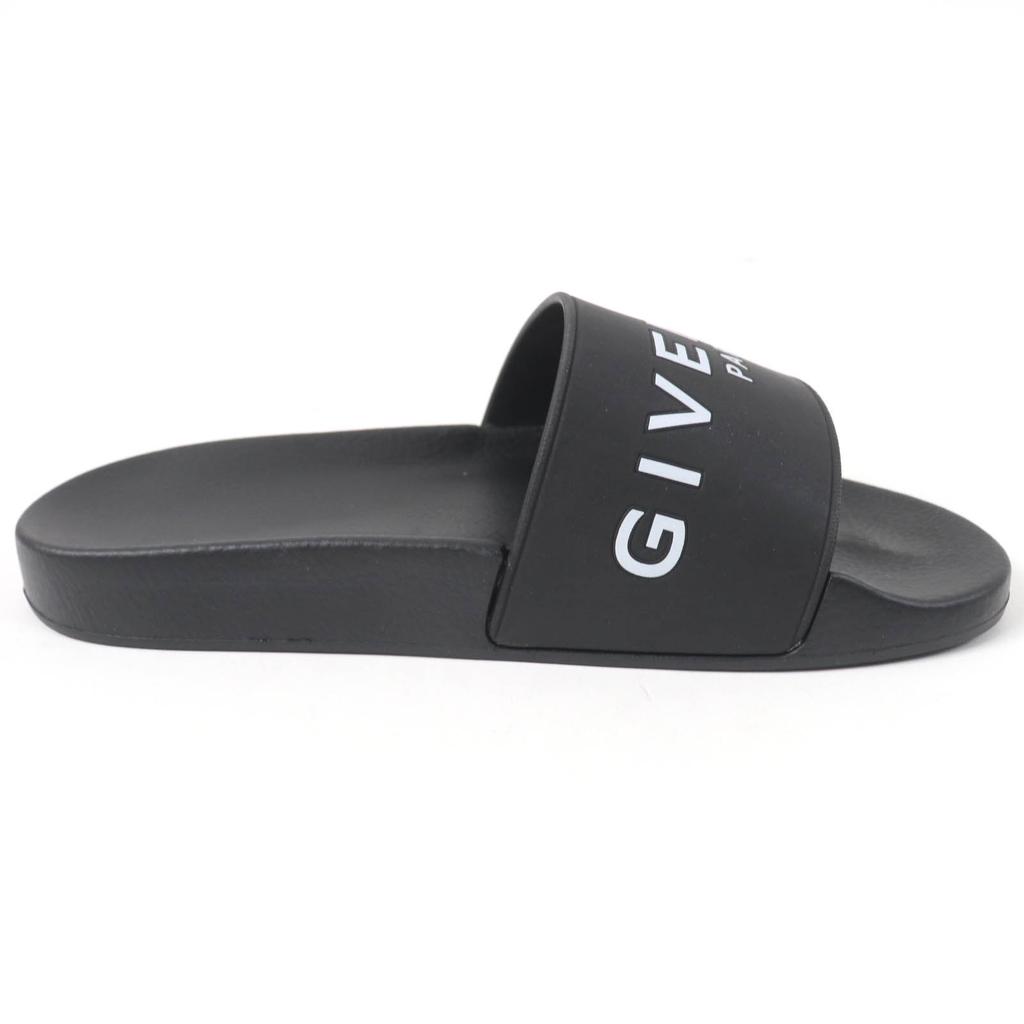 Pristine GIVENCHY Sandals Logo Design Slide Sandals Black Rubber Women 35 Used
