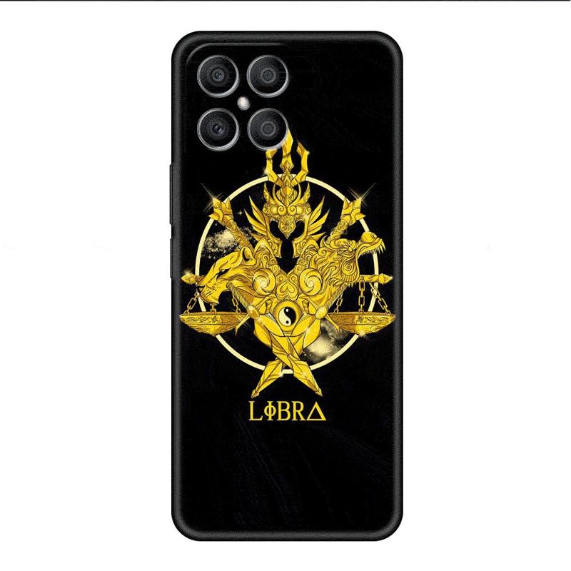 Anime Saint Seiya Logo Case For Honor X8 X8a 90 X9a 8X 70 50 20 Magic5 Pro 9X P60 P50 Black Soft Phone Funda