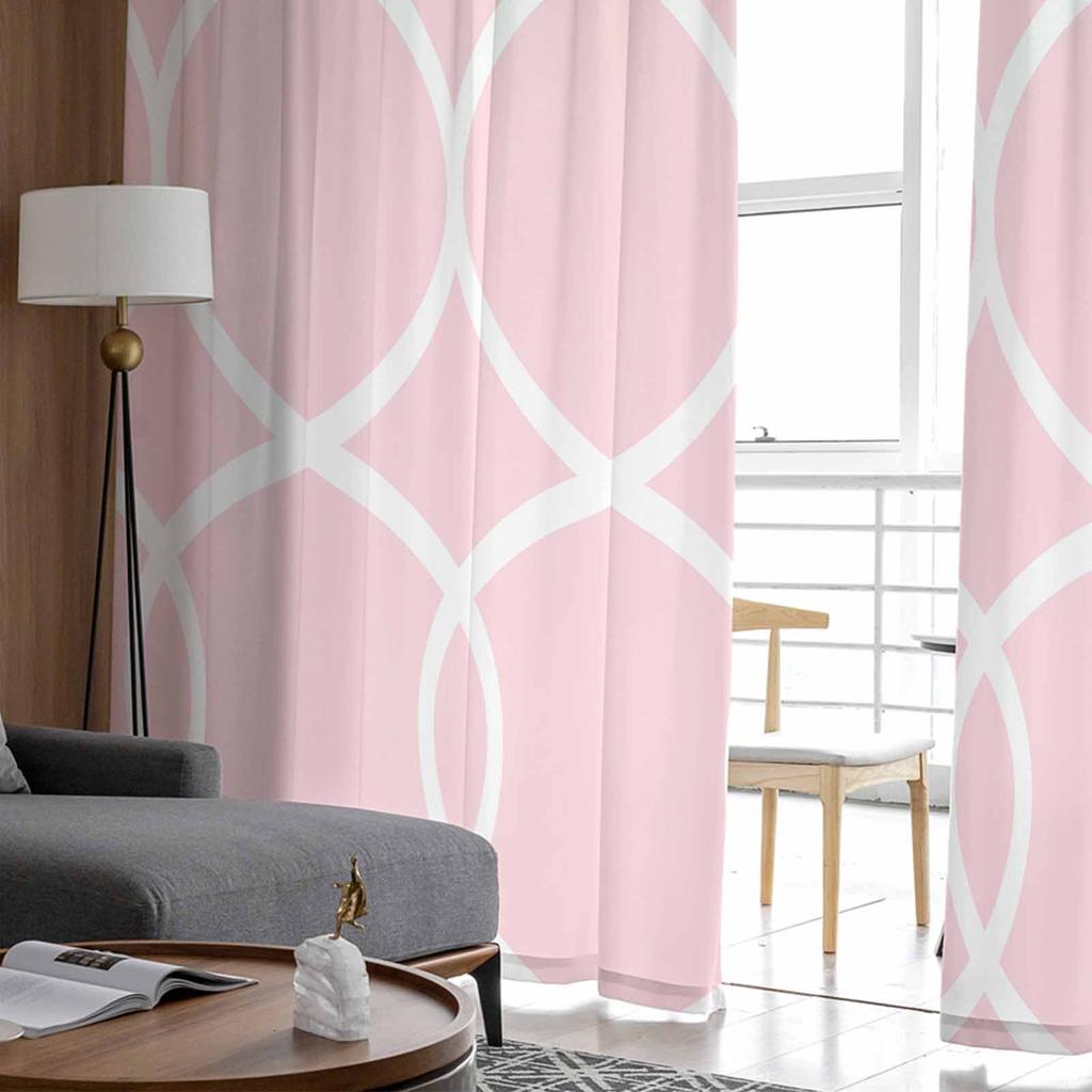 Geometrische abstrakte Linie rosa Schlafzimmer Vorhänge Tüll schiere Vorhang Wohnzimmer Home Decor Voile Vorhänge