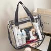 Enkrio Clear Tote Bag, Shoulder Bag, Transparent Tote Bag, Crossbody Bag, Large Capacity, Waterproof, Transparent, Pool Bag, Vinyl Bag, For Office Use
