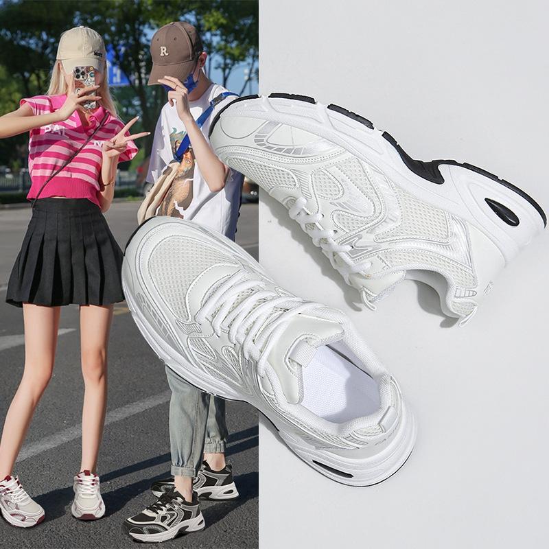 

Retro color matching dad shoes 2025 autumn new Korean version couple female ins~ student casual shoes women s platform sports 45 красный