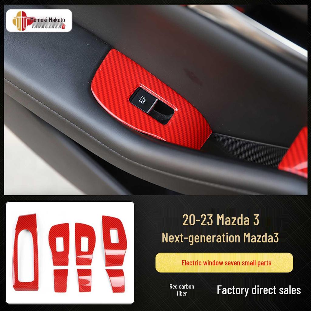 Mazda 3 (2020-2023) Pfirsichholz Kohlefaser Interieur Panel Aufkleber Set